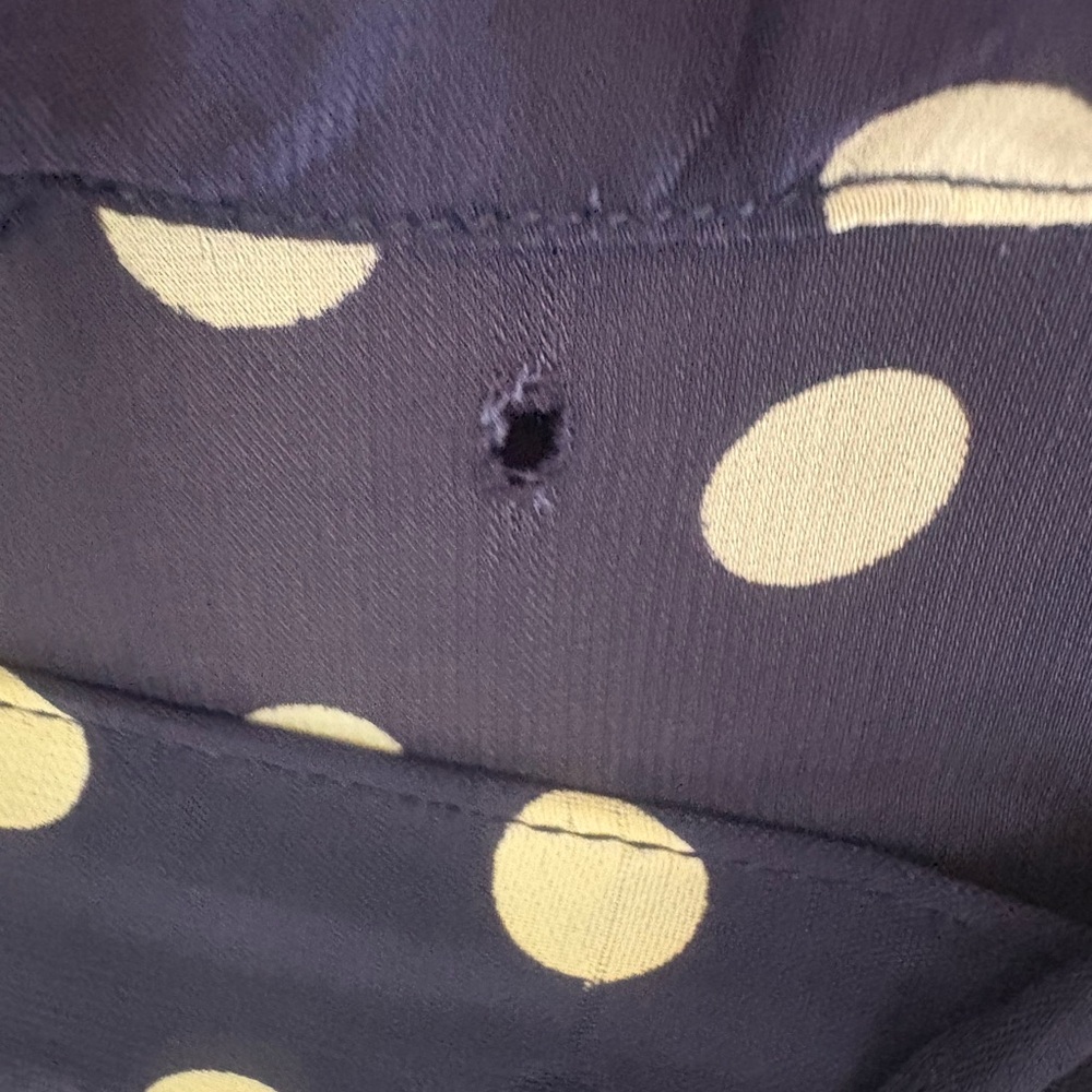 Navy Blue and White Polka Dot Shirtwaist Dress - Picture 7 of 11